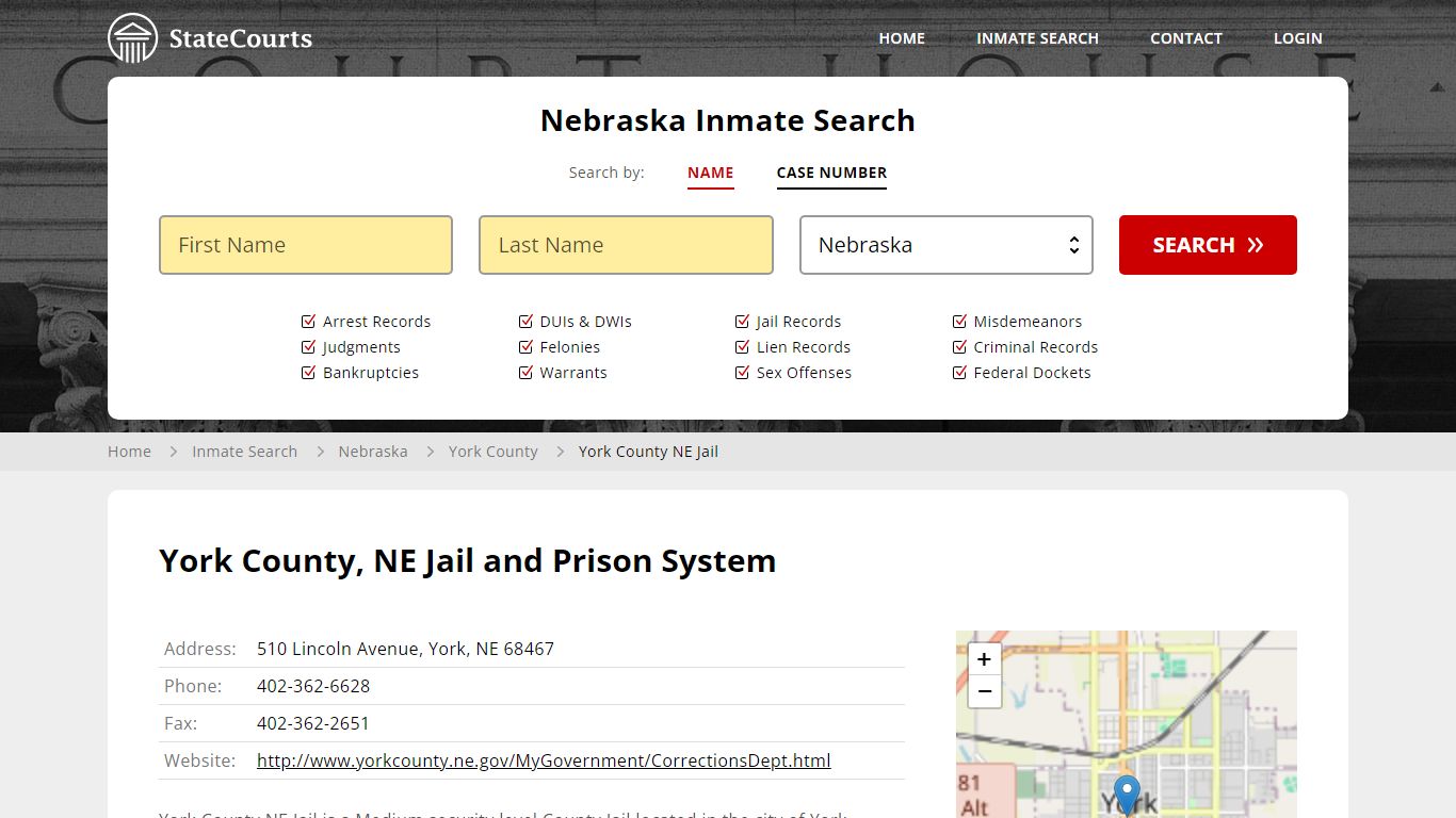 York County NE Jail Inmate Records Search, Nebraska - StateCourts